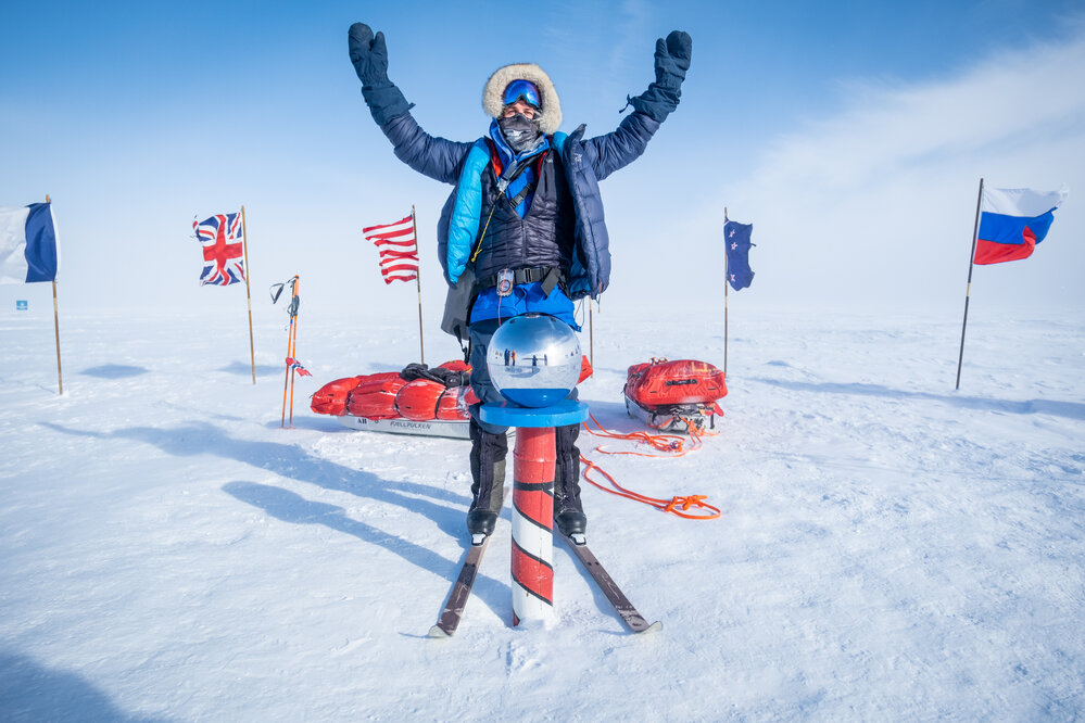 Mike Dawson at the South Pole 