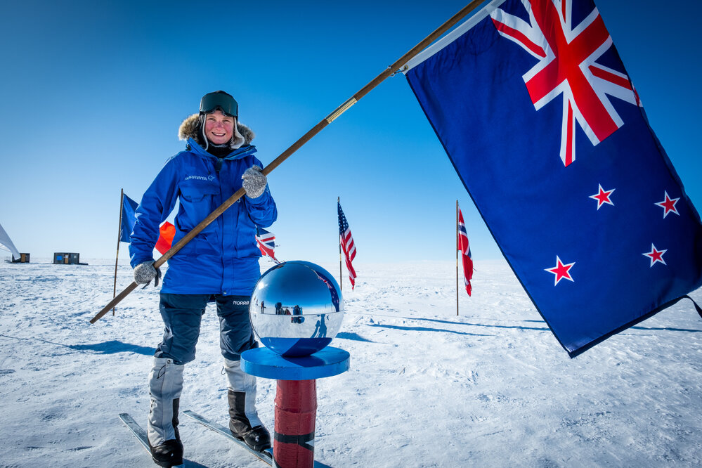 Laura Andrews at the South Pole