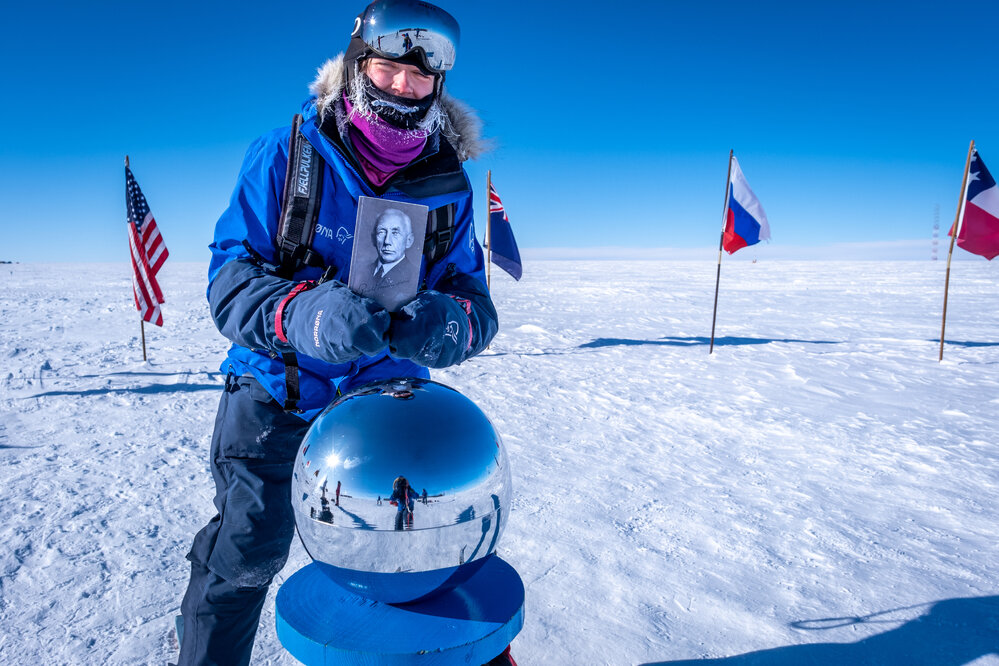 Marthe Brendefur at the South Pole