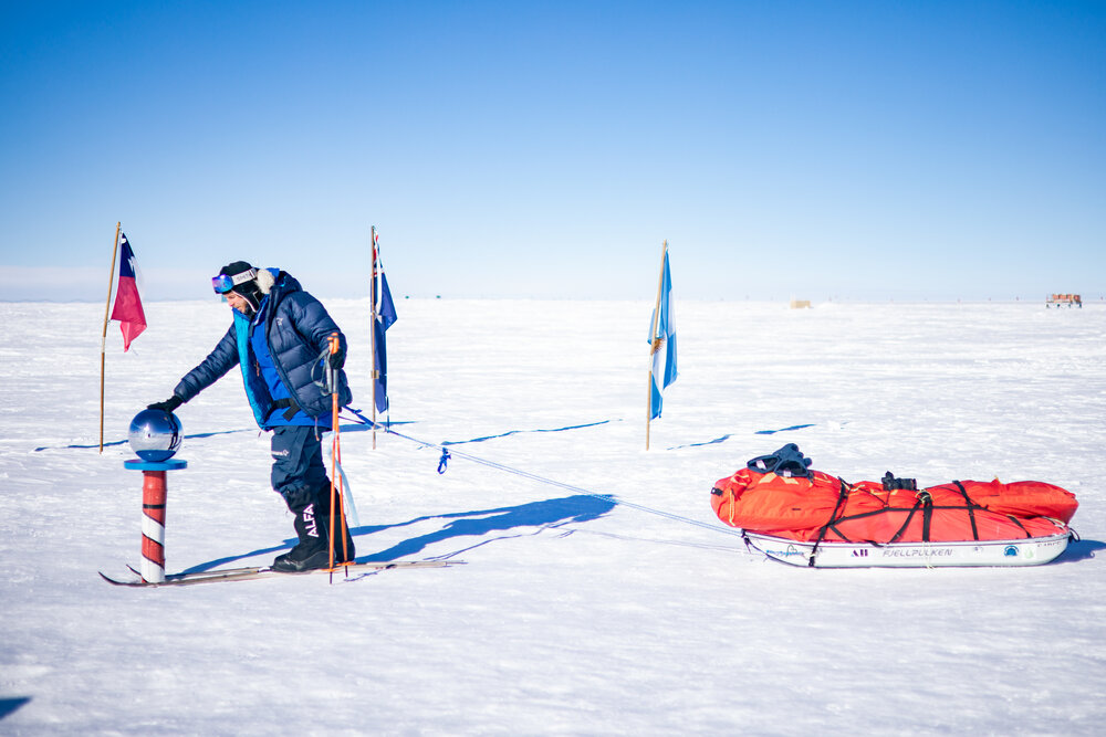 Mike Dawson at the South Pole 