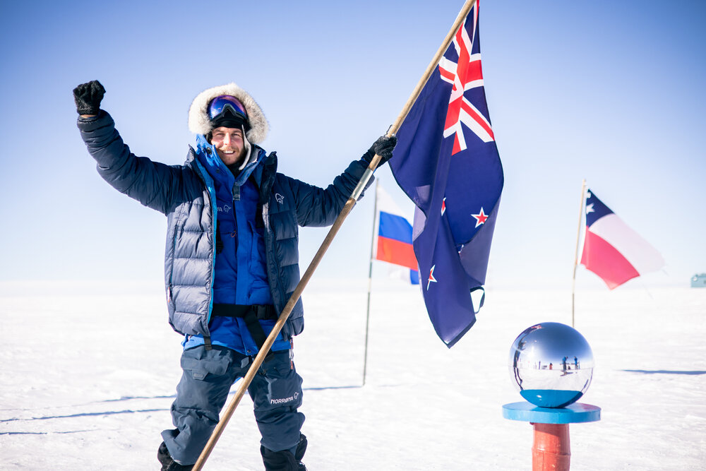 Mike Dawson at the South Pole 