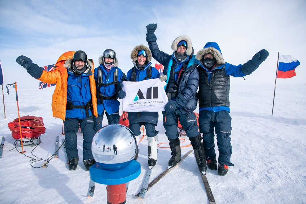 Inspiring Explorers Expedition&trade; team at the South Pole