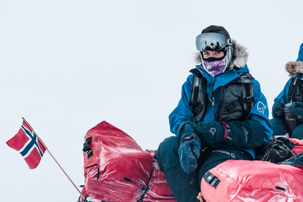 Marthe Brendefur on the South Pole Expedition