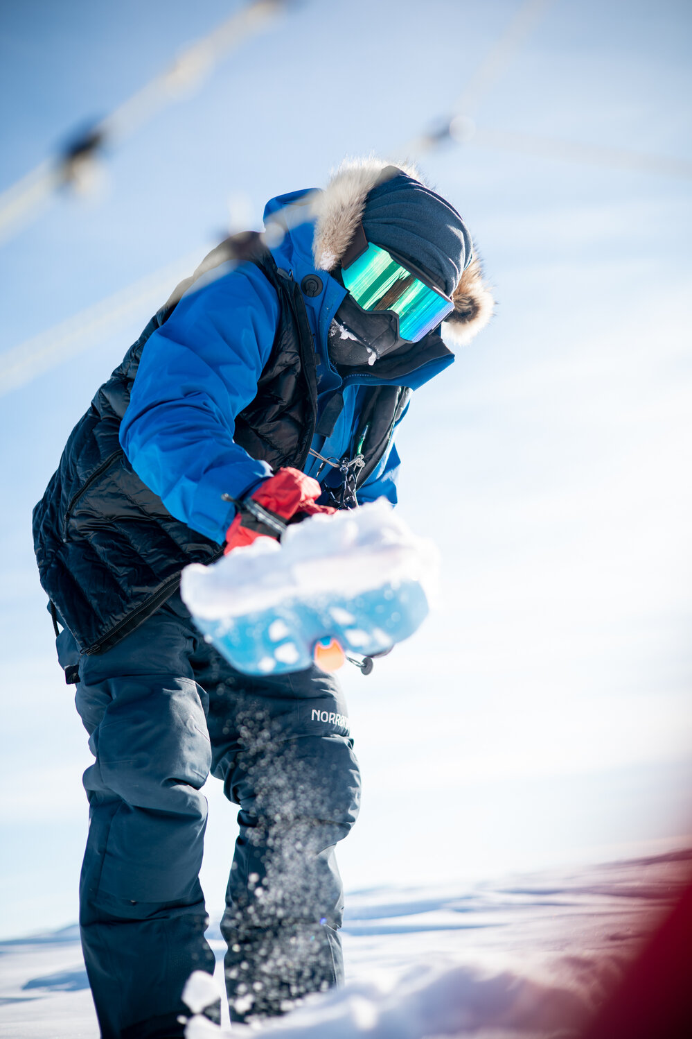 Nigel Watson at camp on the South Pole Expedition