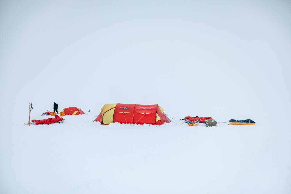 Inspiring Explorers Expedition&trade; team camp on the South Pole Expedition