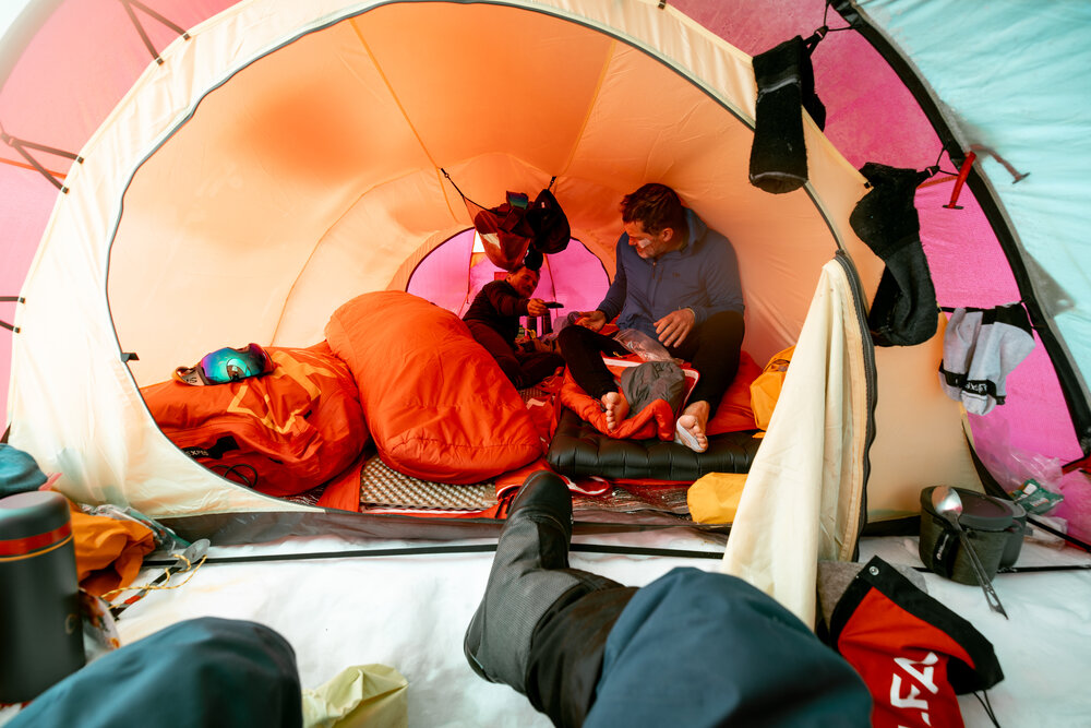 Bengt Rotmo and Nigel Watson on the South Pole Expedition