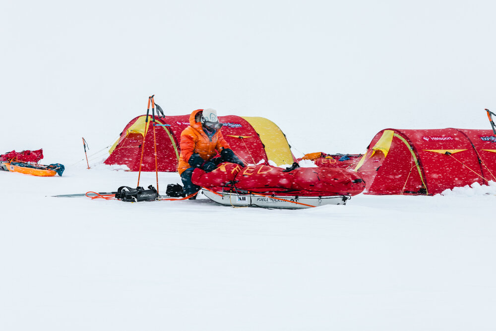 Marthe Brendefur on the South Pole Expedition