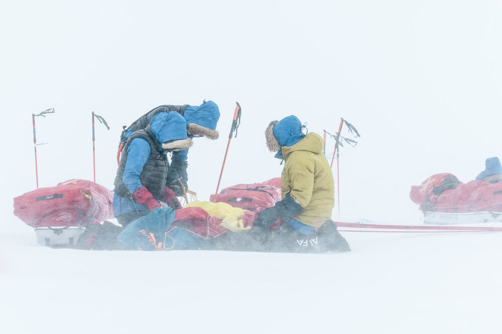 Nigel Watson and Bengt Rotmo on the South Pole Expedition