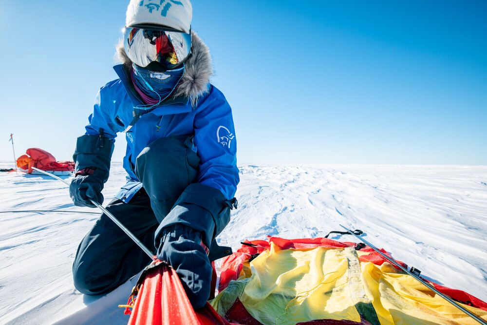 Marthe Brendefur on the South Pole Expedition