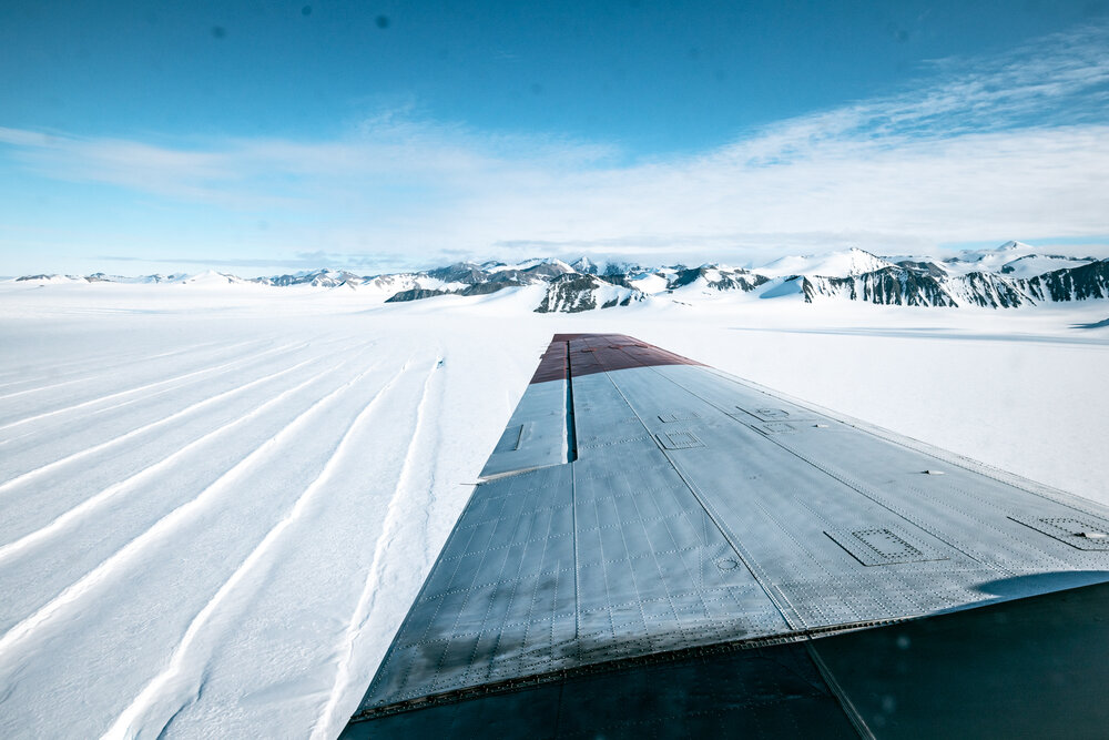 Crevasse fields from the plane