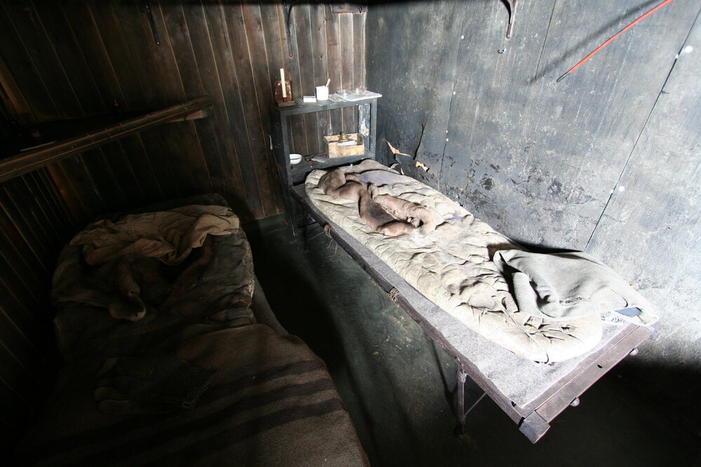 Wilson and Evans' corner, Scott's 'Terra Nova' hut