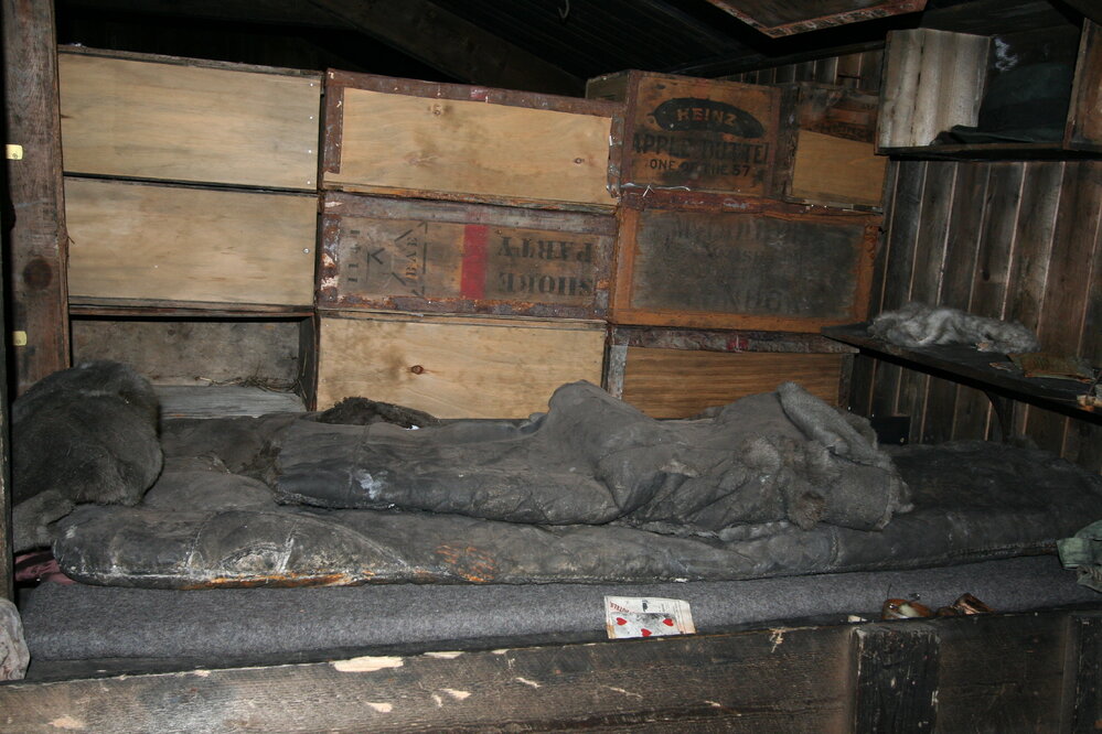 Sleeping bag, Scott's 'Terra Nova' hut 