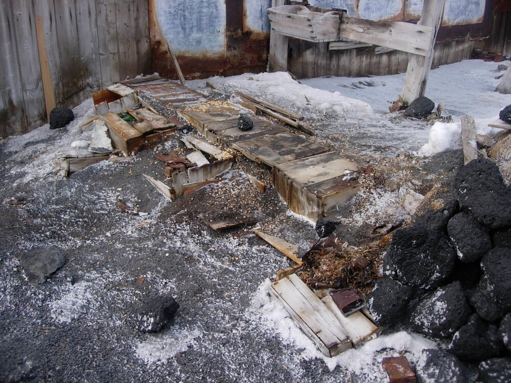 East stables wall, boxes partially removed (001)