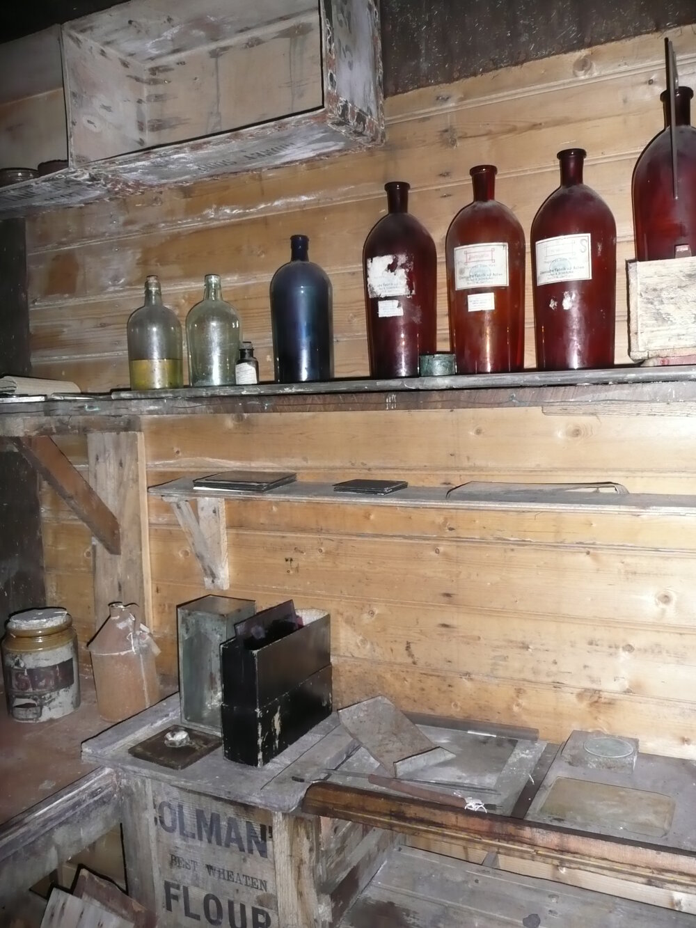 The darkroom in Shackleton's 'Nimrod' Hut