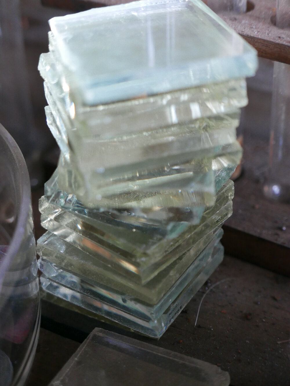 2017-18 Scott's 'Terra Nova' hut, interior, glass slides