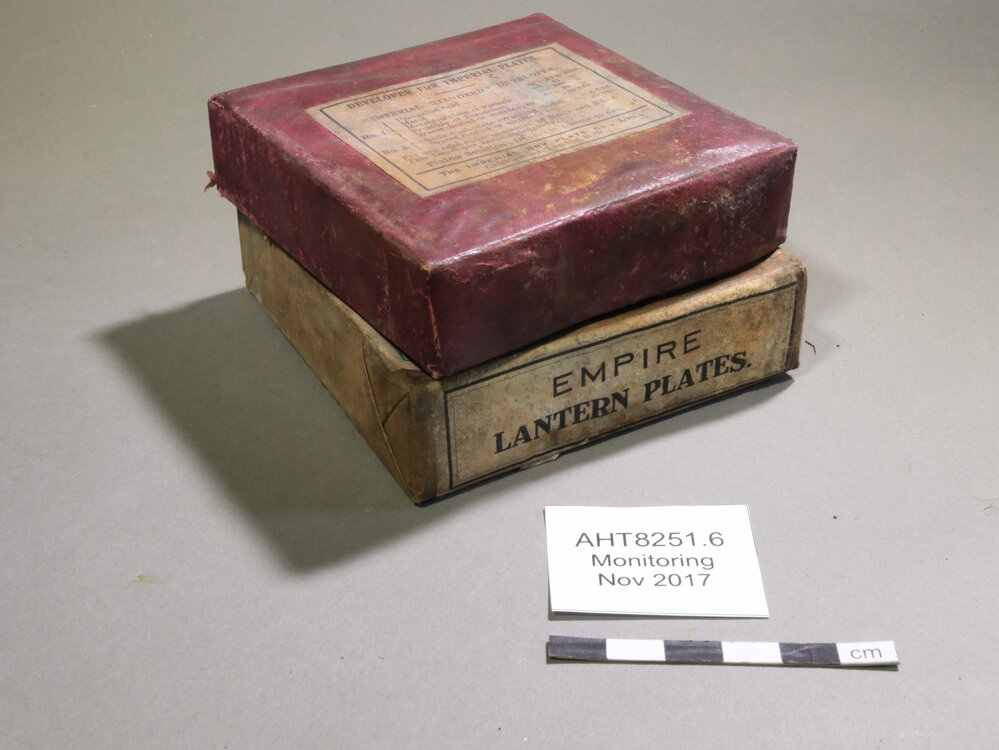2017-18 Annual artefact monitoring programme, Cape Evans, lantern plates