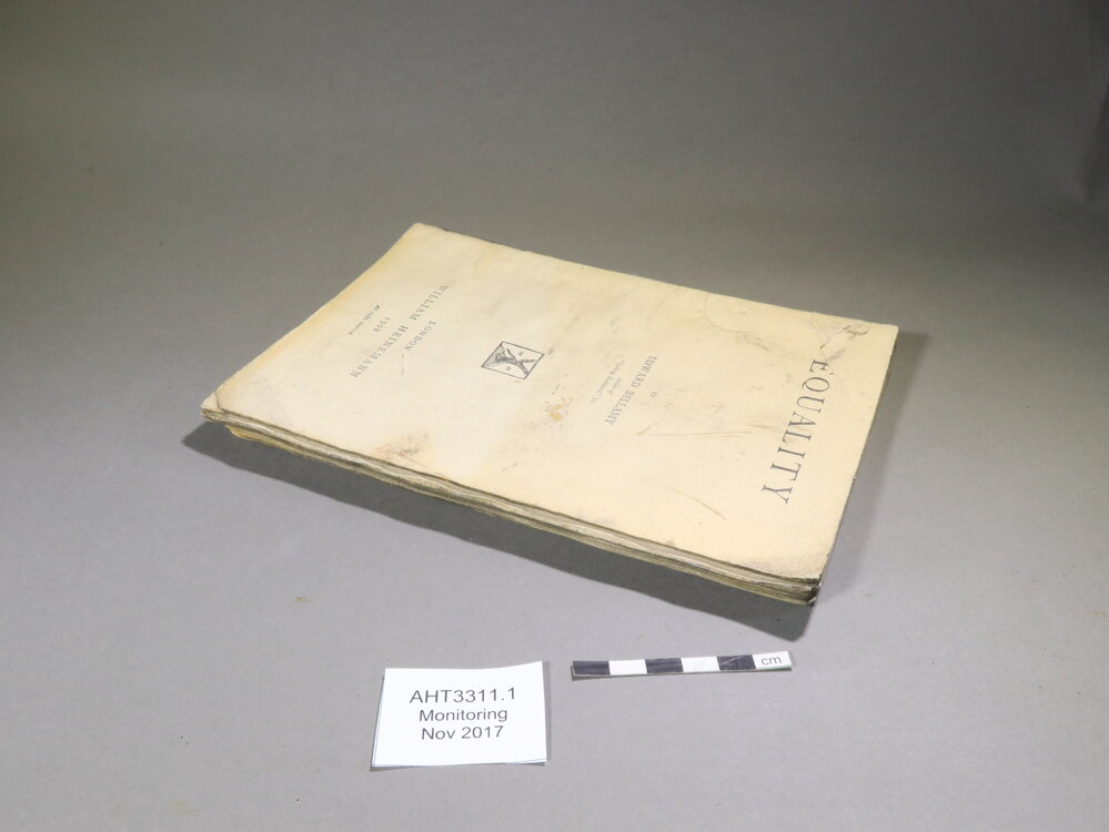 2017-18 Annual artefact monitoring programme, Cape Evans, 'Equality' by Edward Bellamy (001)