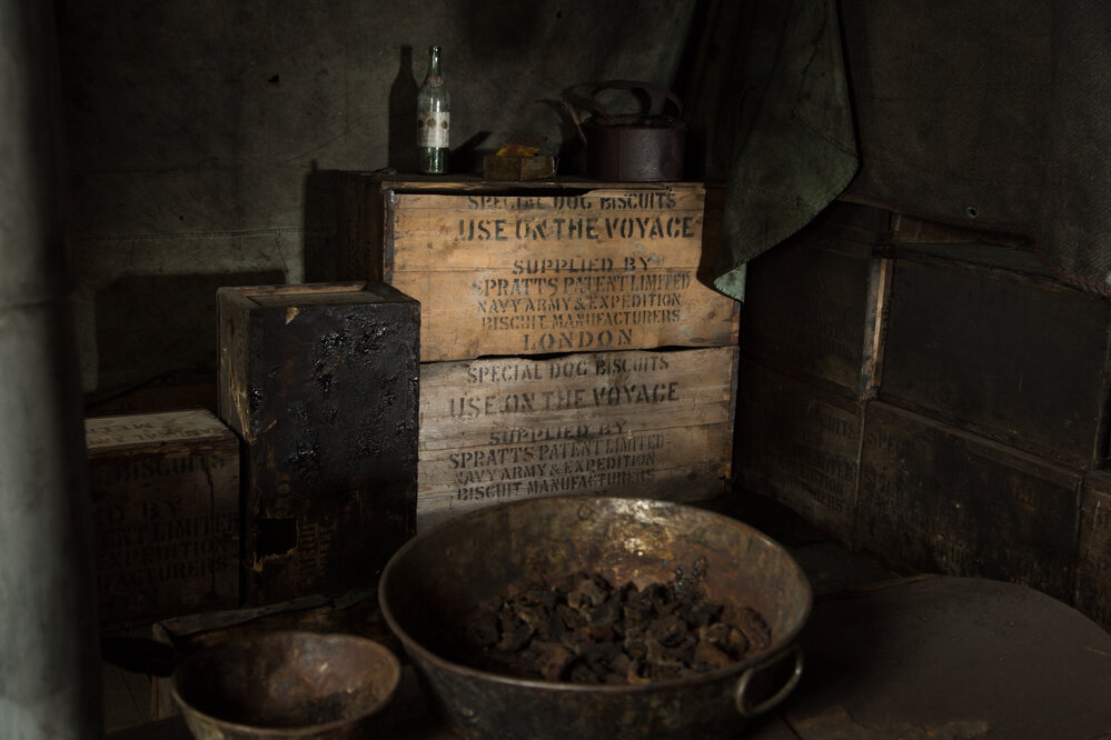 2017-18 Scott's 'Discovery' hut, interior, Stove Area