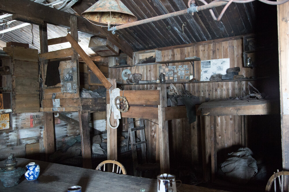 2017-18 Scott's 'Terra Nova' hut, interior, The Tenements