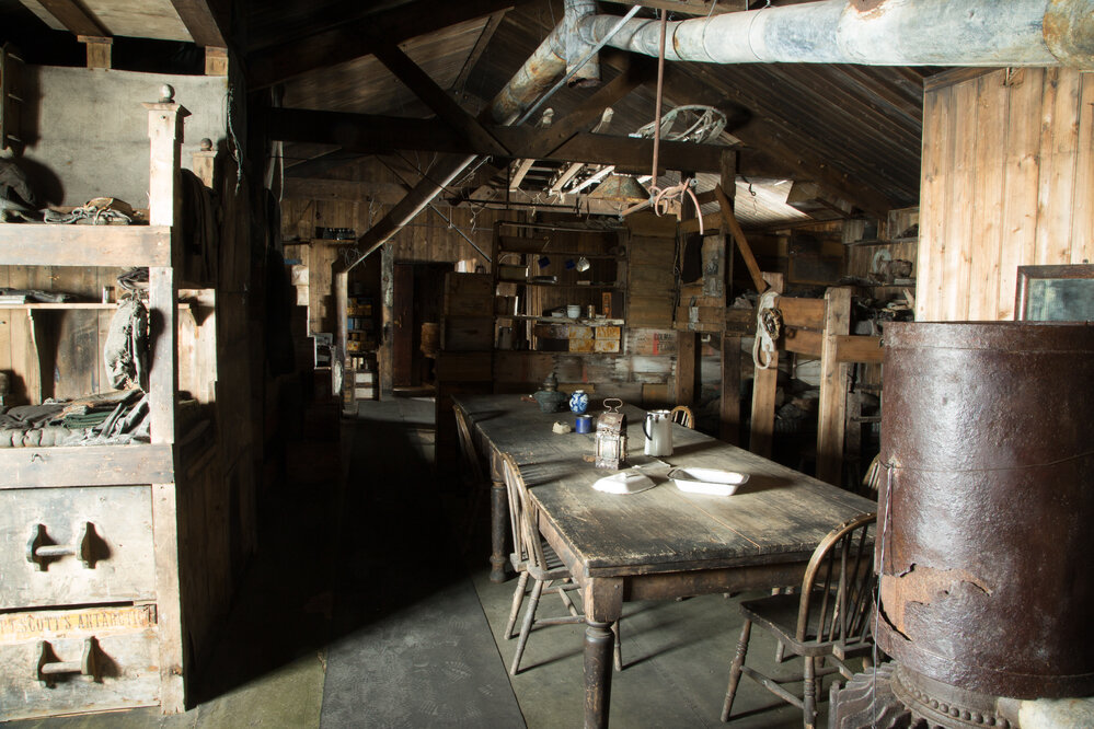 2017-18 Scott's 'Terra Nova' hut, interior, Wardroom