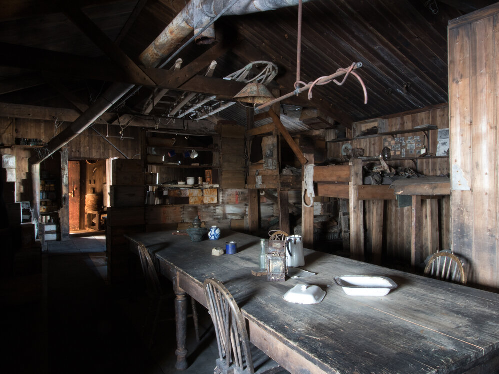 2017-18 Scott's 'Terra Nova' hut, interior, Wardroom