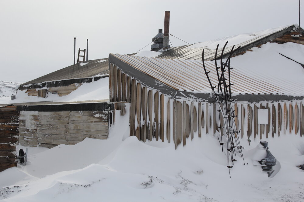 2018-19 North-West corner of Scott's 'Terra Nova' hut, Cape Evans (001)