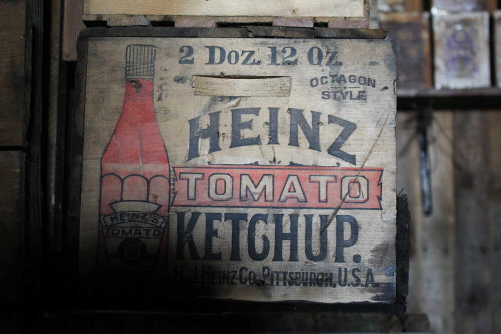 2018-19 Heinz box inside Scott's 'Terra Nova' hut, Cape Evans