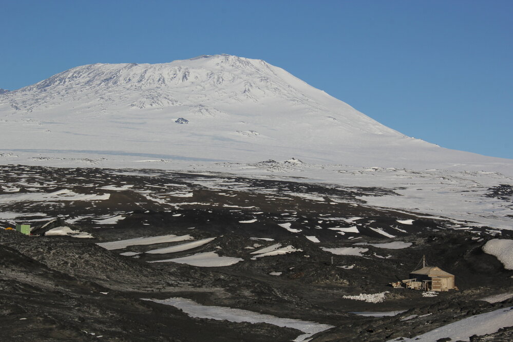2018-19 Shackleton's 'Nimrod' hut and Mount Erebus, Cape Royds (001)