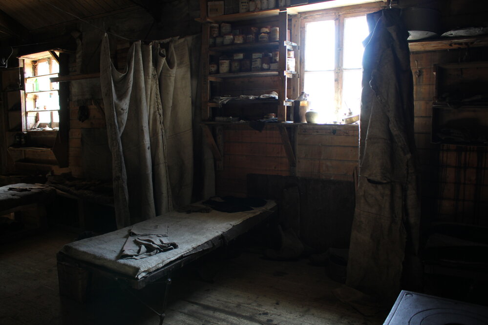 2018-19 Window inside Shackleton's 'Nimrod' hut, Cape Royds (002)