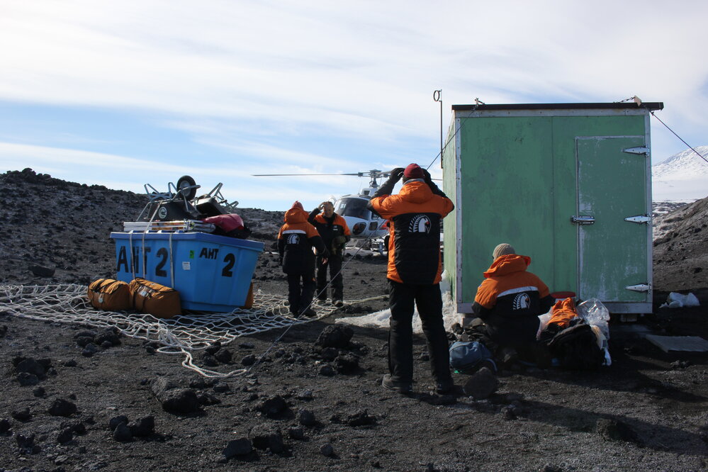 2018-19 Equipment packed for helicopter uplift (001)