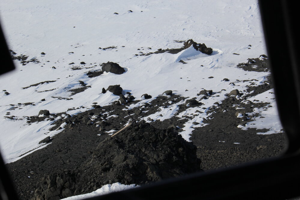 2018-19 Pick axe embedded in Mount Cis