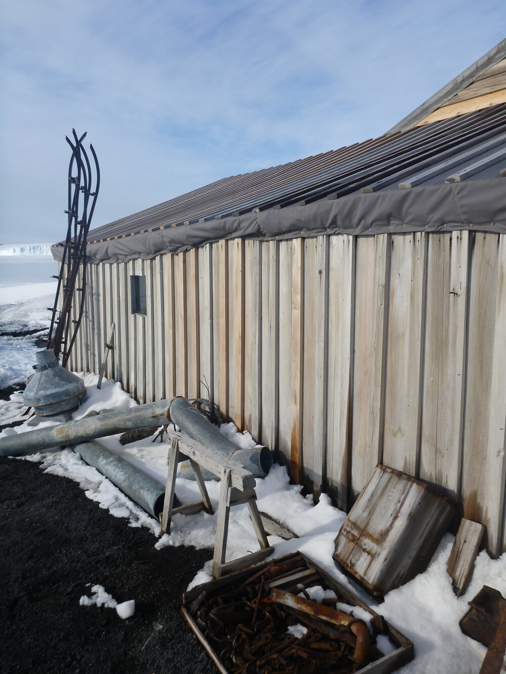 West wall, Scott's 'Terra Nova' hut