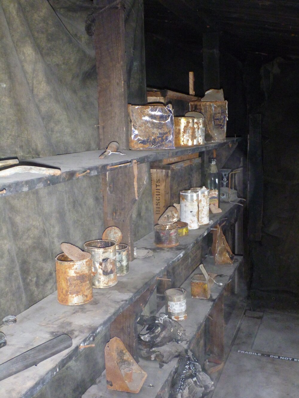 Physical lab shelves, Scott's 'Discovery' hut 