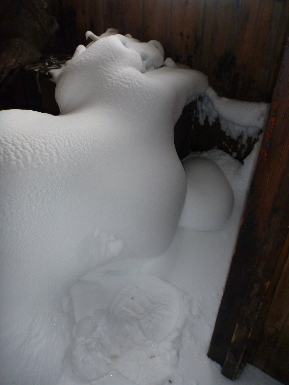 Snow ingress, store of Scott's 'Discovery' hut (002)