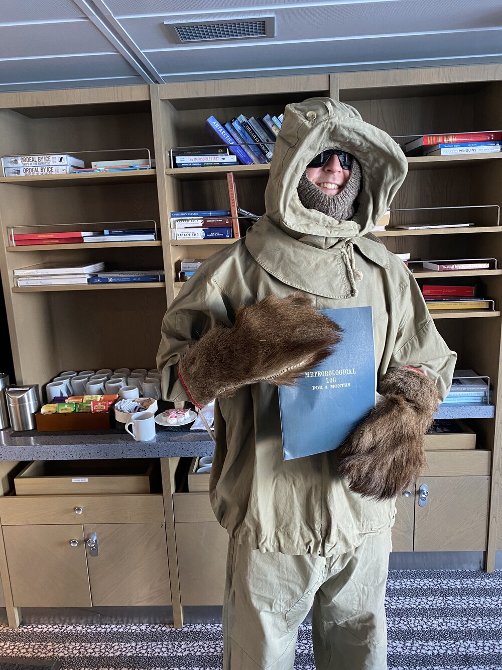 Inspiring Explorer Lawrence Rothwell dresses up in historic explorer clothing