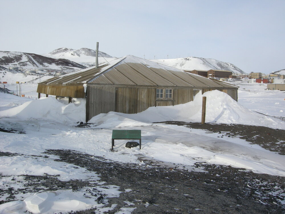 2014-15 Scott's 'Discovery' hut, North and West elevation snow build-up