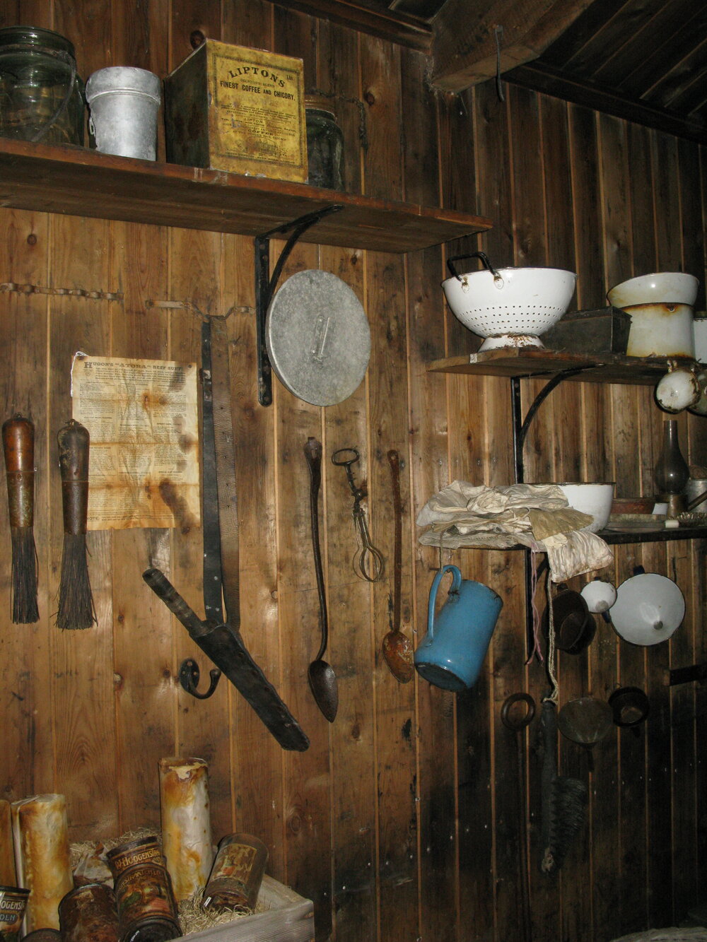 2010-11 Cooking equipment inside Scott's 'Terra Nova' hut, Cape Evans