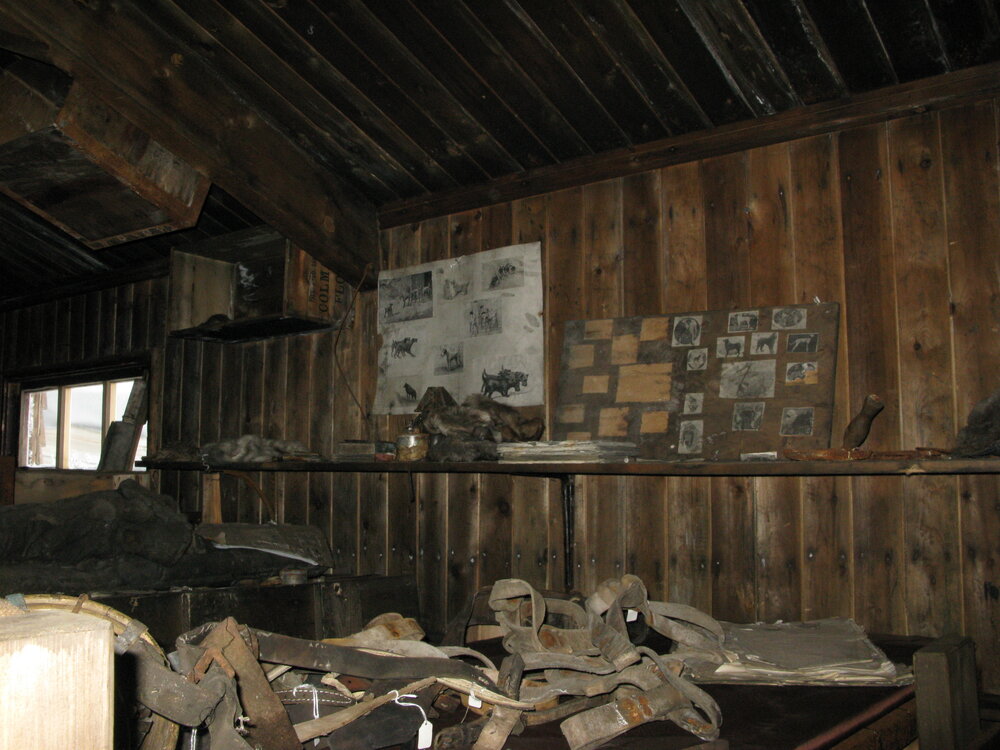 2010-11 Artefacts above 'The Tenements' inside Scott's 'Terra Nova' hut