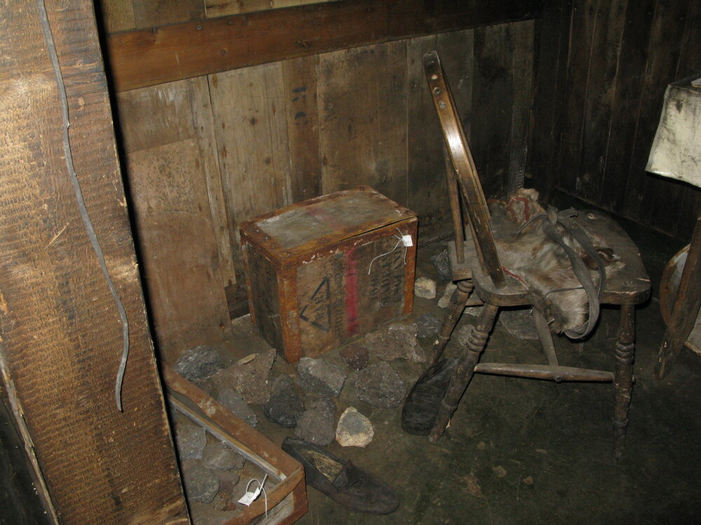 2010-11 Artefacts underneath Debenham's bunk inside Scott's 'Terra Nova' hut