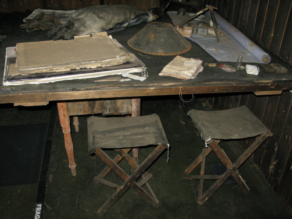 2010-11 Chart table in Scott's Cubicle inside Scott's 'Terra Nova' hut (003)