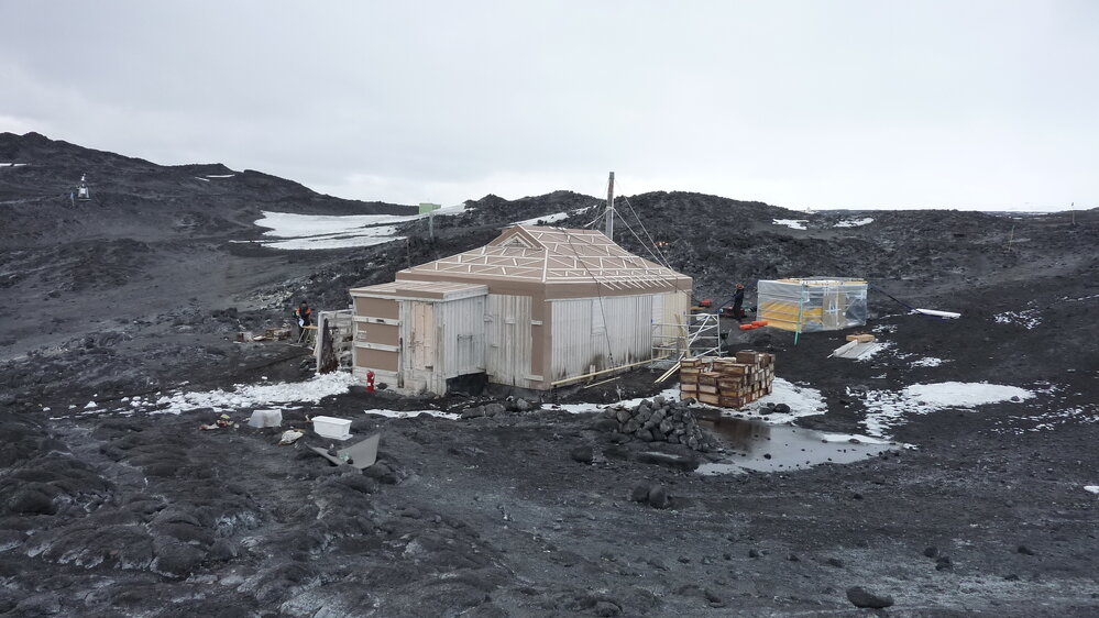 2010-11 South-West corner of Shackleton's 'Nimrod' hut, Cape Royds