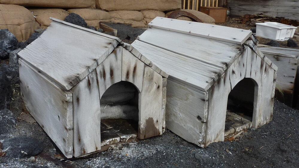 2010-11 Two dog kennels outside Shackleton's 'Nimrod' hut