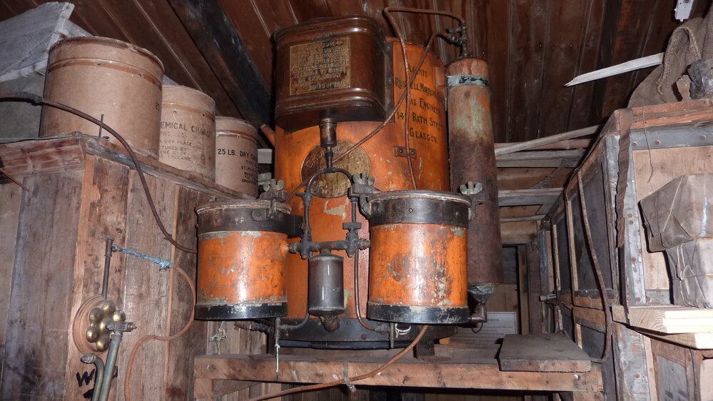2010-11 Acetylene Generator inside Shackleton's 'Nimrod' hut