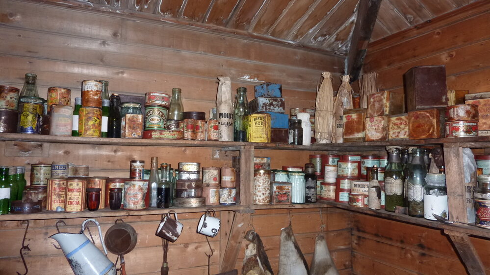 2010-11 Provisions inside Shackleton's 'Nimrod' hut