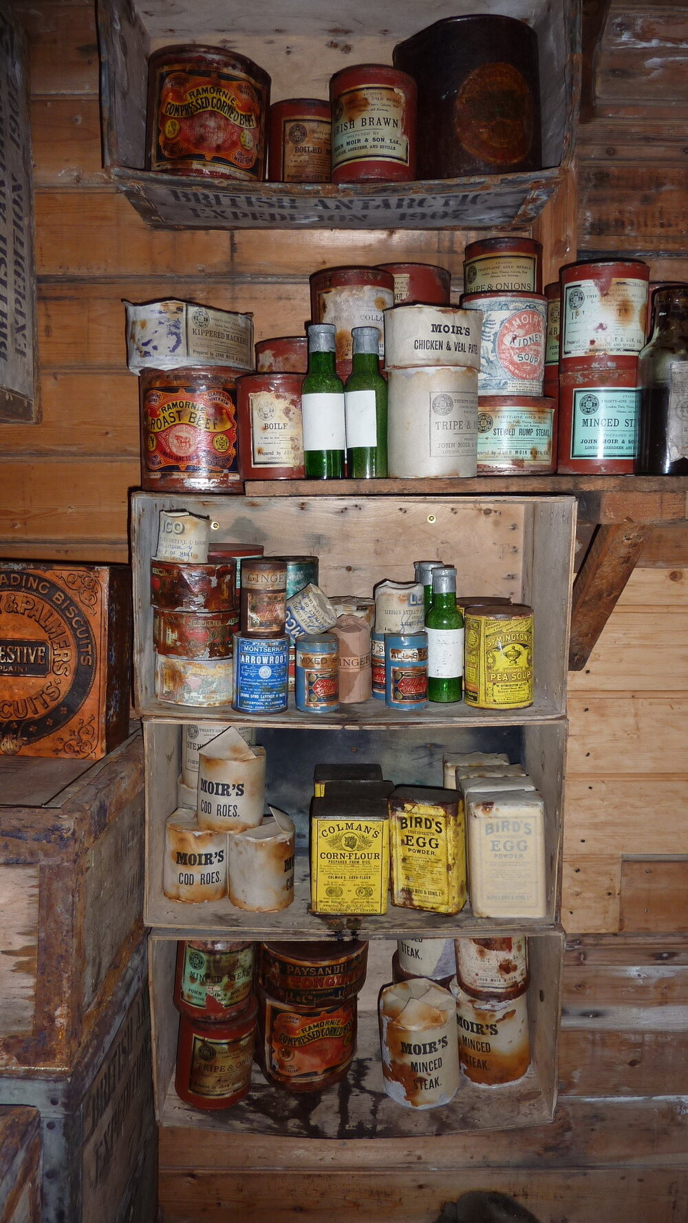 2010-11 Provisions inside Shackleton's 'Nimrod' hut