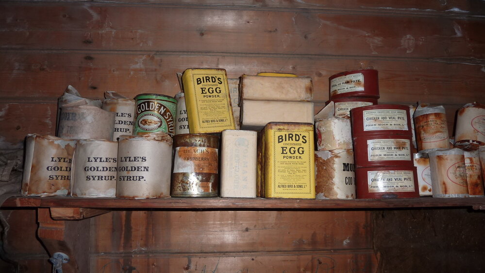 2010-11 Provisions inside Shackleton's 'Nimrod' hut