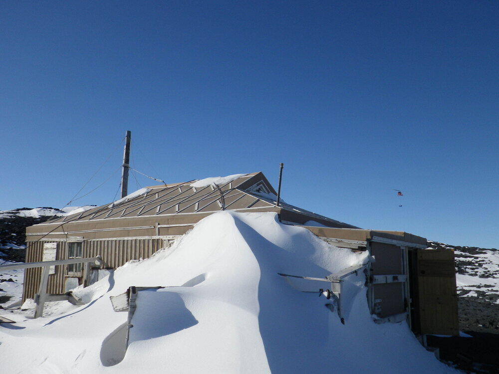 Snow Build up on Shackleton's 'Nimrod' hut