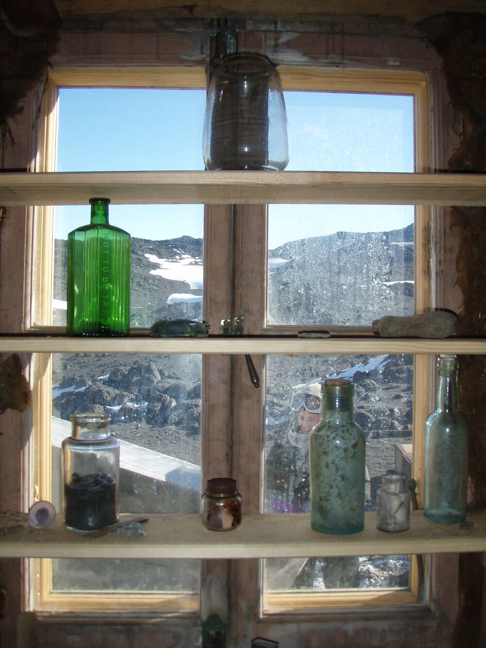 Window, north wall of Shackleton's 'Nimrod' hut