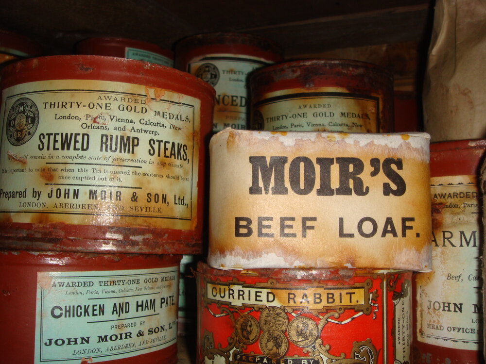 Tinned meat stored in Shackleton's 'Nimrod' hut