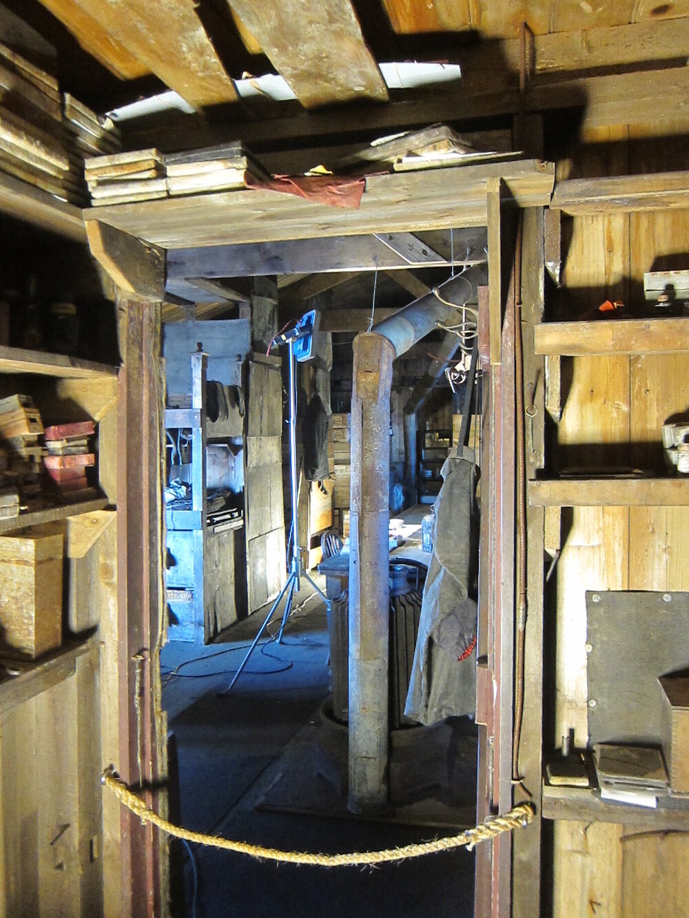 Doorway from Darkroom to Wardroom, Scott's 'Terra Nova' hut